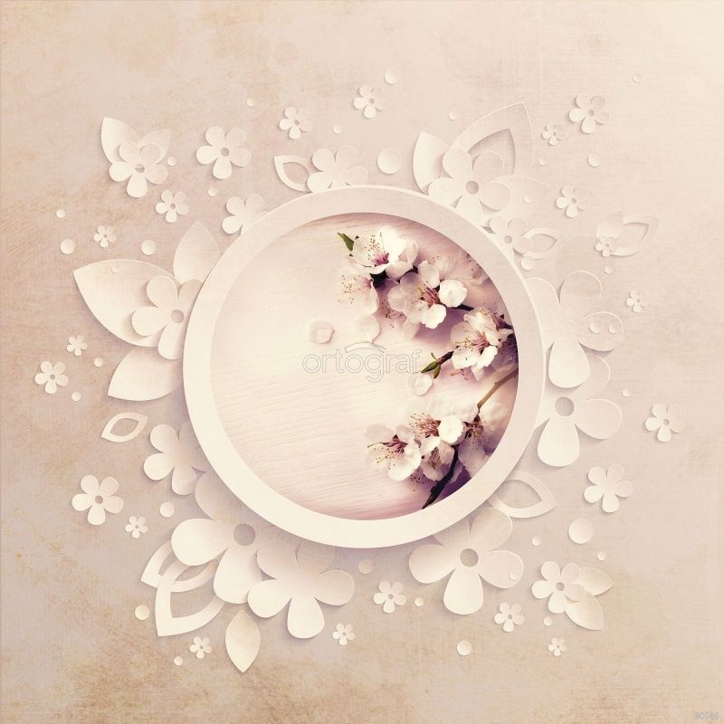 Цветоыный круг с вишневым цветом Art.30746