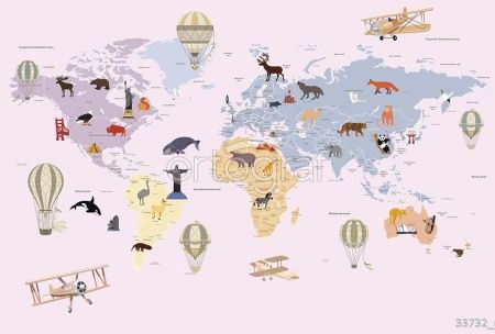 Фреска Карта с достопримечательностями  Art.33732