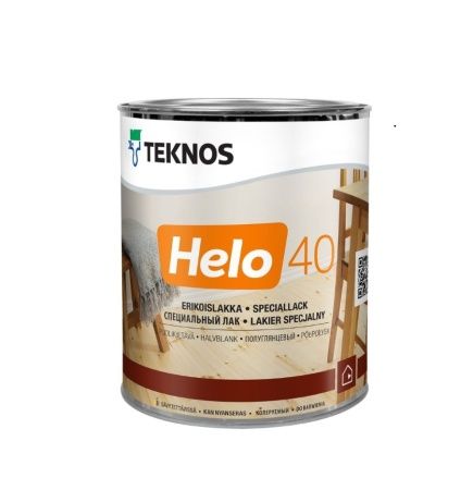 Лак для дерева Teknos Helo 40 (полуглянцевый), 0,9л