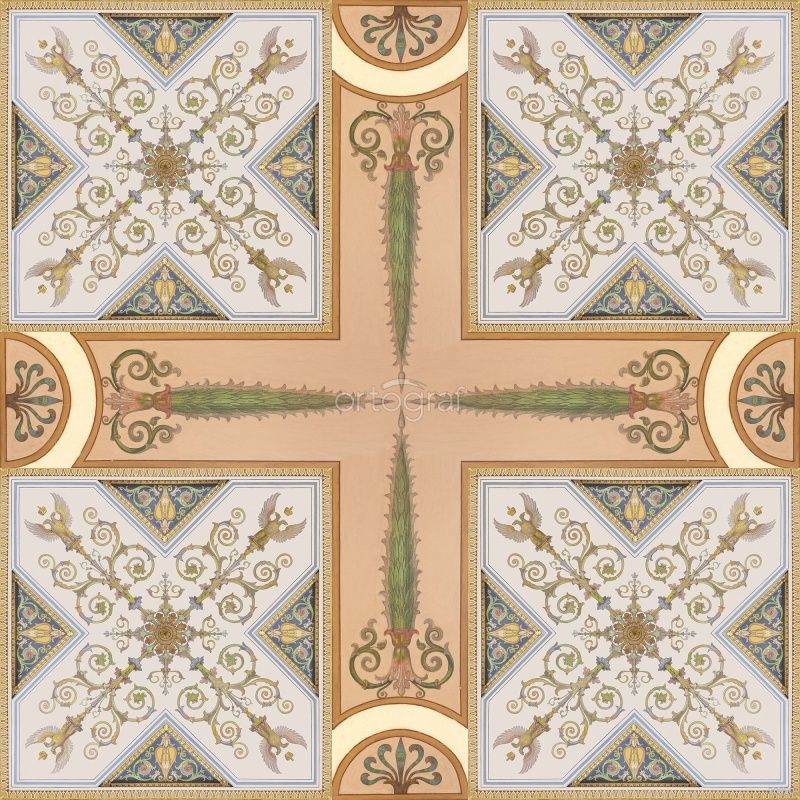 Фреска Потолок в стиле Барокко Art.30950