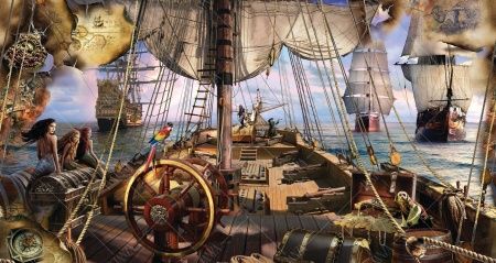 Фреска Панно пиратский корабль