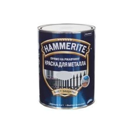 Гладкая краска по ржавчине Hammerite (Серая), 2,5 л