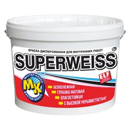 Краска Superweiss (Супербелая) для внутренних работ Мастер-Класс, 25 кг