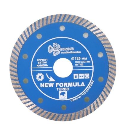 Диск алмазный TRIO-DIAMOND, Турбо New Formula 125*10*22.23 mm