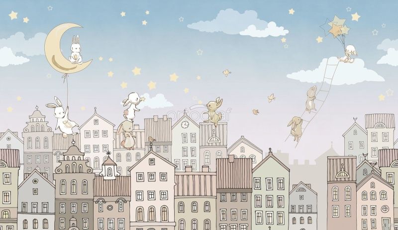 Фреска Массаулина Людмила "Город кроликов" Art.21178