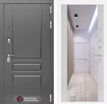 Входная дверь Платинум с Зеркалом Максимум