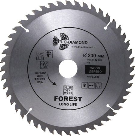 Диск пильный TRIO-DIAMOND серия Forest 230*48T*32/30 mm Диск пильный TRIO-DIAMOND серия Forest 230*48T*32/30 mm