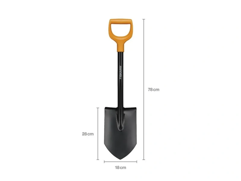 FISKARS Лопата штыковая Solid - туристическая, автомобильная, садовая (1066715)