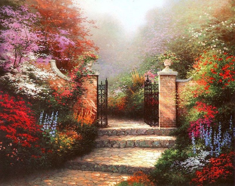 Фреска Живописная калитка