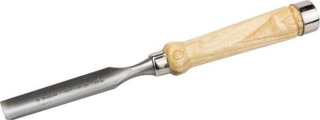 Стамеска-долото ЗУБР "ЭКСПЕРТ" полукруглая с деревянной ручкой, хромованадиевая сталь, 20мм