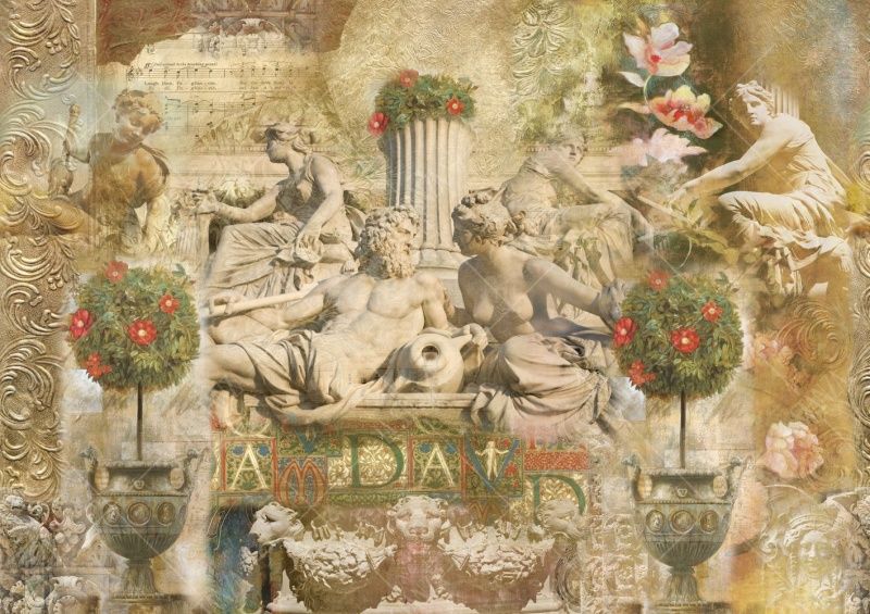 Фреска Панно античный коллаж из статуй