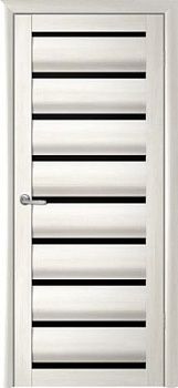 Дверь Сидней ширина 80 см Эко-шпон Стекло черное