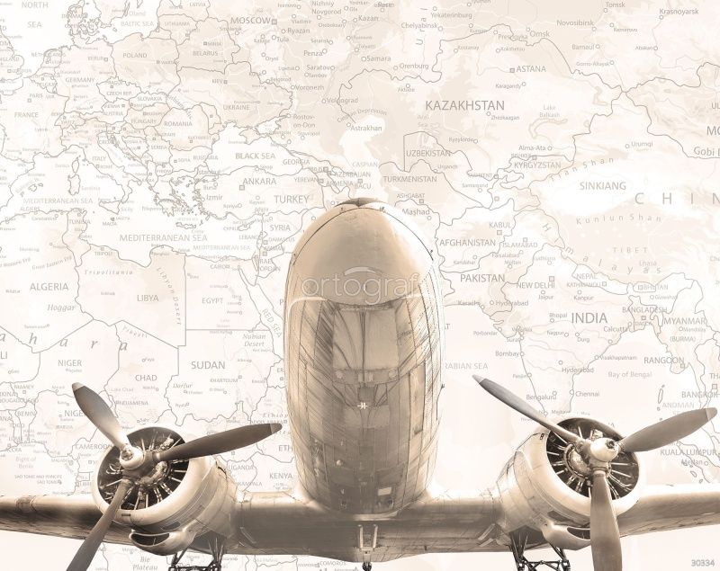 Самолет и карта Art.30334