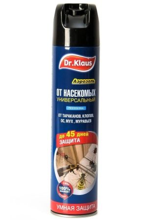 Аэрозоль Универсальный от Тараканов, муравьев, мух, ос и др. Dr. Klaus 600мл