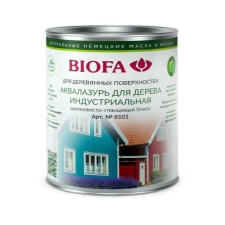 Аквалазурь для дерева, индустриальная Biofa (Шелк) 0,375 л