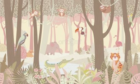 Фреска Жизнь в джунглях Art.34419