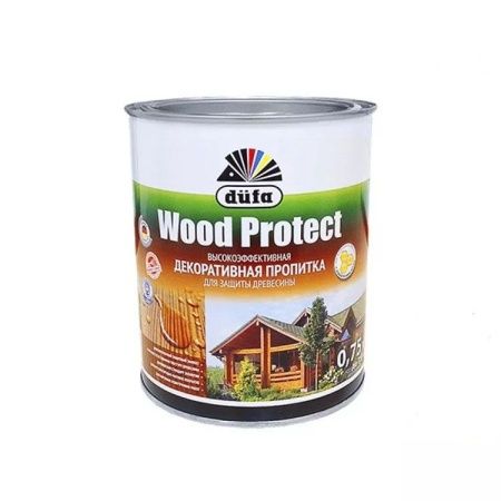 Пропитка для защиты древесины с воском Dufa Wood Protect (Махагон), 0,75 л