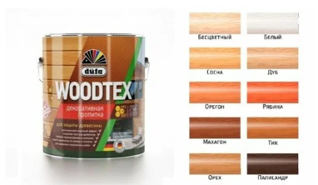 Dufa Woodtex Алкидная пропитка с твердым воском (Орех), 3 л