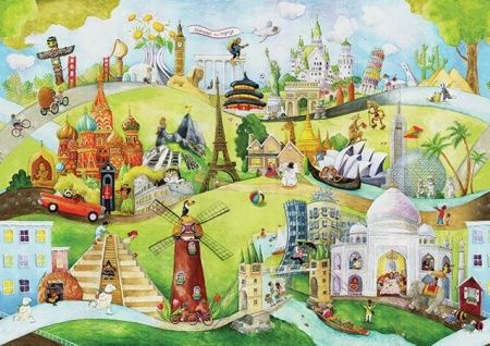 Фреска Сказочный город в сказочном мире