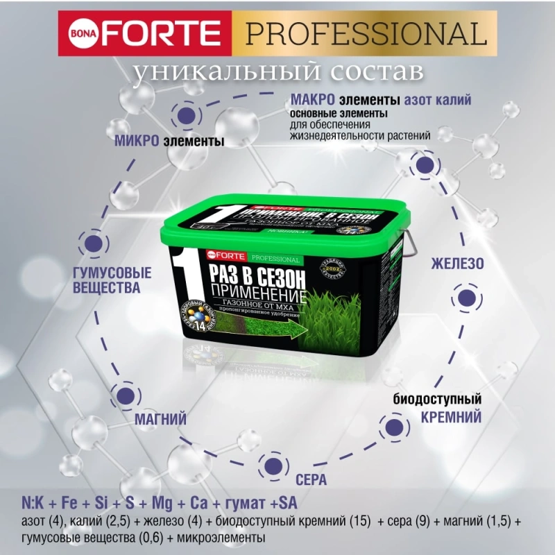 Bona Forte Защита газона ОТ МХА, 3 л