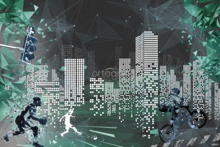 Фреска Ночное движение Art.34655