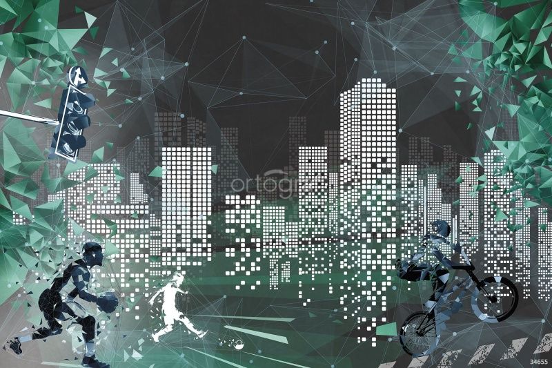 Фреска Ночное движение Art.34655