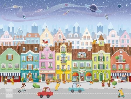 Фреска Маленькая улица Art.34349