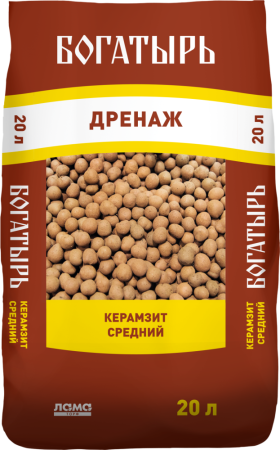 Керамзит средний "Богатырь дренаж" 20л
