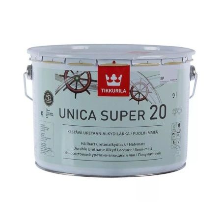 Полуматовый лак Tikkurila Unica Super, 9 л