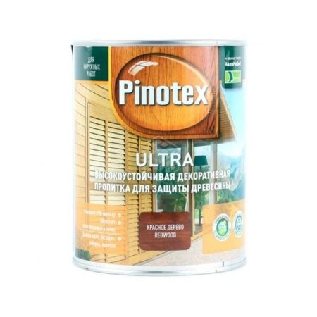 Пропитка Pinotex Ultra (Красное-Дерево), 1 л