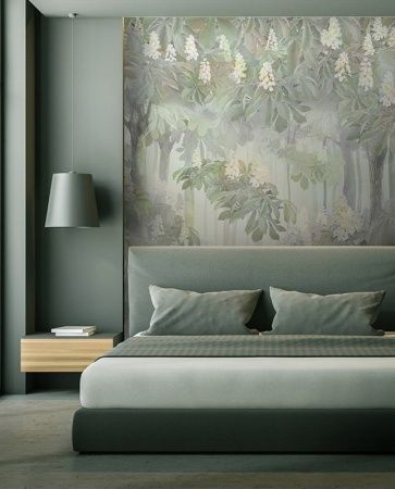 Графика Цветущие каштаны. Современное искусство. ag0345