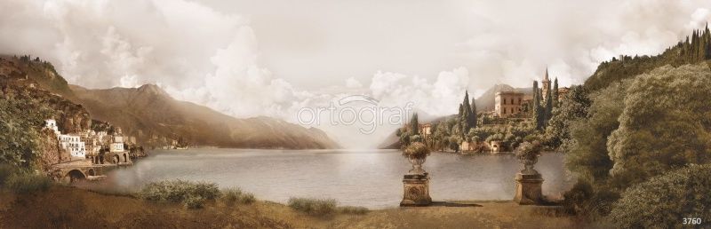 Фреска Пейзаж с озером Art.3760