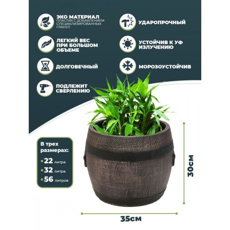 Горшок бочонок (Planter Barrel BOLERO S)