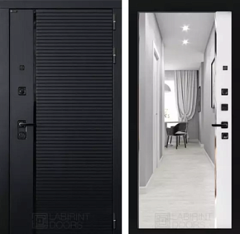 Входная дверь Пиано с зеркалом Панорама