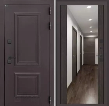 Входная дверь Полярис лайт с Зеркалом Максимум