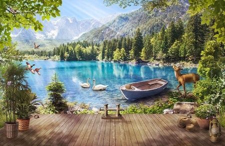 Фреска Причал у озера