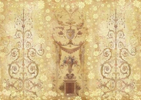 Фреска Цветочный орнамент с вазонами