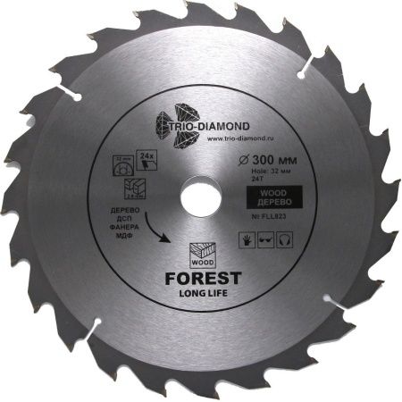 Диск пильный TRIO-DIAMOND серия Forest 300*24T*32/30 mm