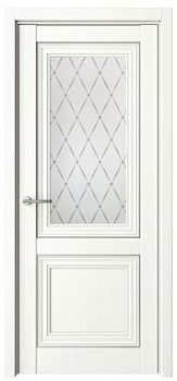 Дверь Прадо ширина 80 см Винил Стекло мателюкс "Гранд" Молдинг серебро