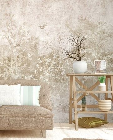 Графика Растительный принт. Старая стена. ag0311