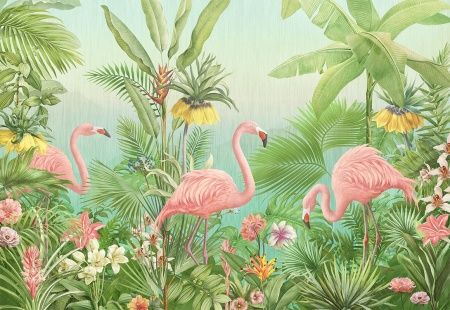 Фреска Tropical Тропики. Фламинго. ag0231