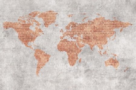 Кирпичная карта мира