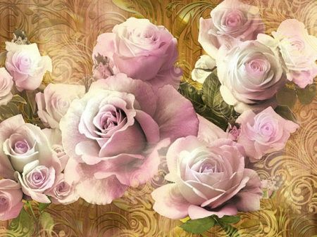 Графика Розовые розы  263