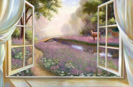 Фреска Пейзажи Окна арт. a_801