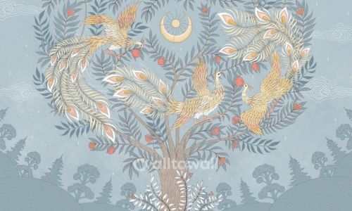 Фреска Перо Жар-птицы-1