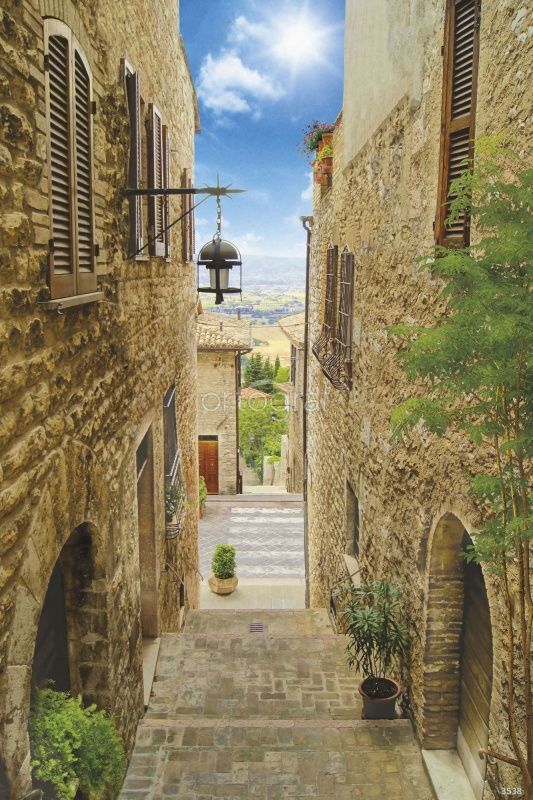 Фреска Итальянския улица Art.3538