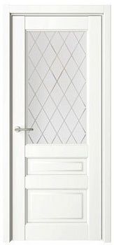 Дверь Эрмитаж-2 ширина 70 см Винил Мателюкс с алмазной гравировкой "Ромб"