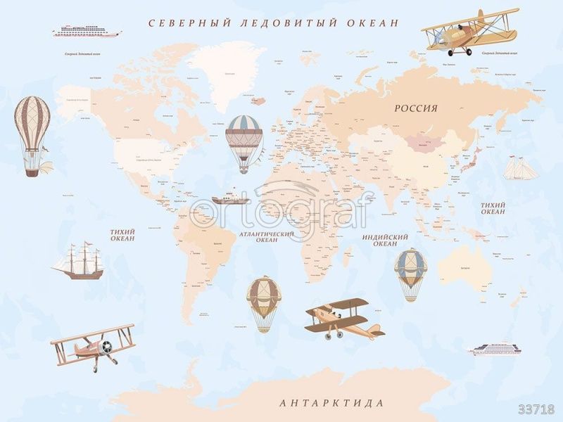 Фреска Политическая карта Art.33718