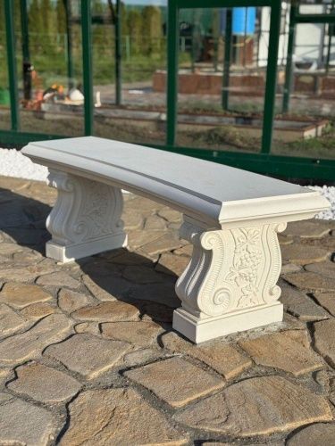 Скамейка садовая – радиусная (45 см),античная бронза