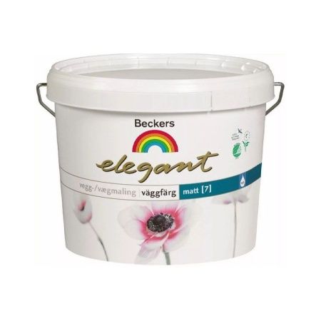 Краска латексная для стен и потолков Beckers Elegant Vaggfarg Matt, 2,7 л